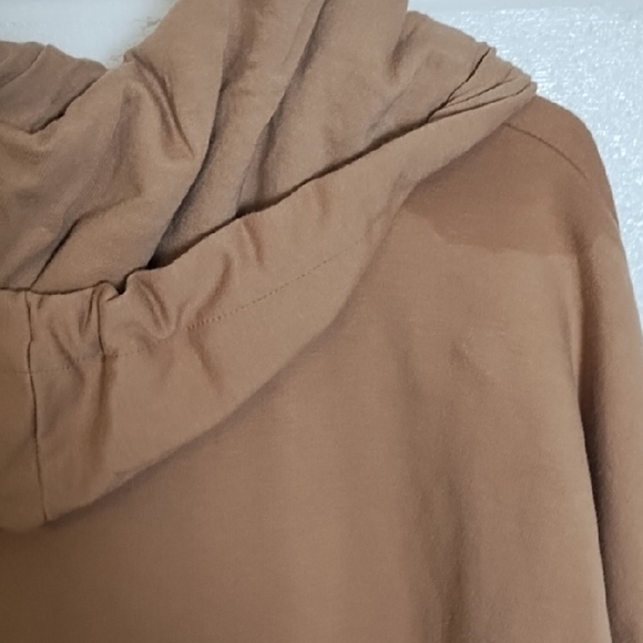 Cozy Tan/Brown Fleece Zip up Hoodie Sweatshirt - Picture 11 of 12